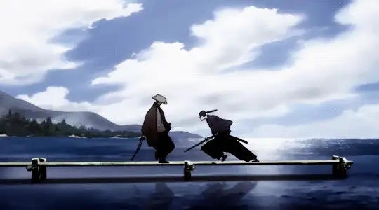 Ketegangan pertarungan samurai dalam anime Adegan aksi anime samurai yang menegangkan