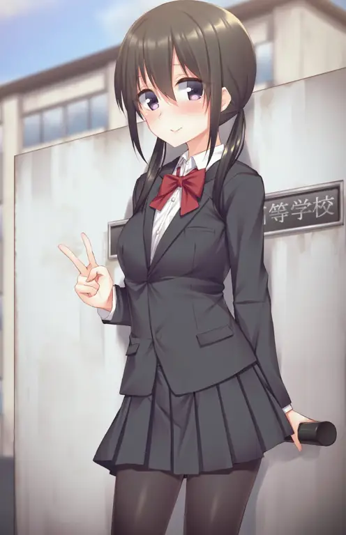 Kehidupan sekolah yang ceria dalam anime Gambar gadis-gadis anime sekolah yang lucu dan menggemaskan