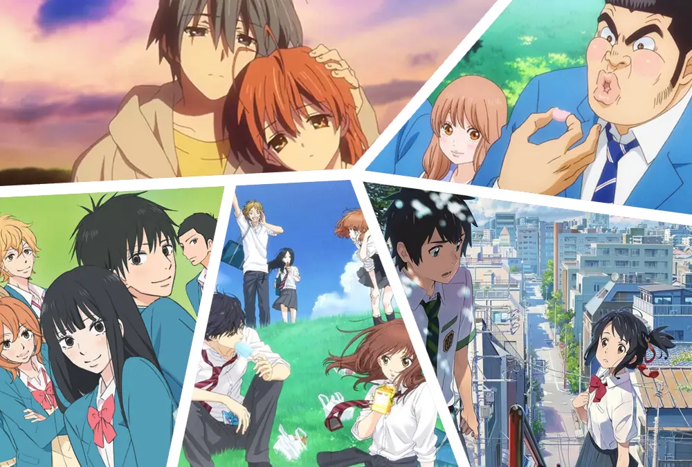 Festival Sekolah Romantis Gambar anime yang menggambarkan festival sekolah dengan nuansa romantis