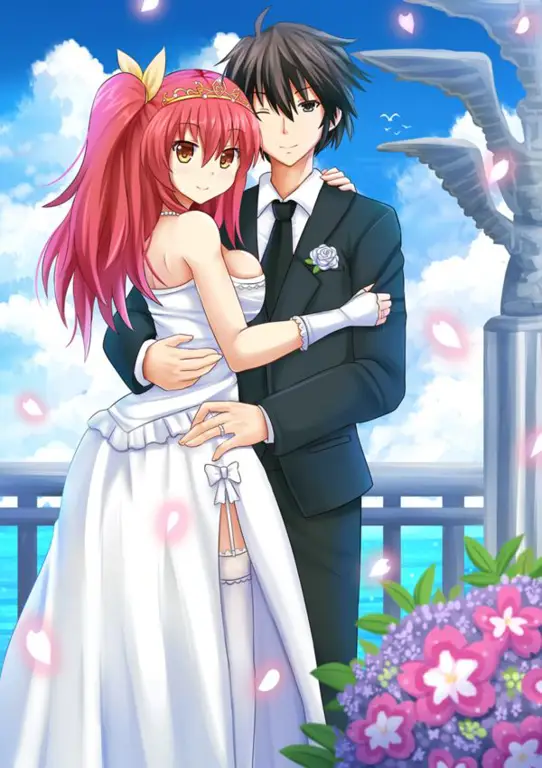 Ending Bahagia Gambar anime yang menunjukkan pasangan yang bahagia di ending cerita