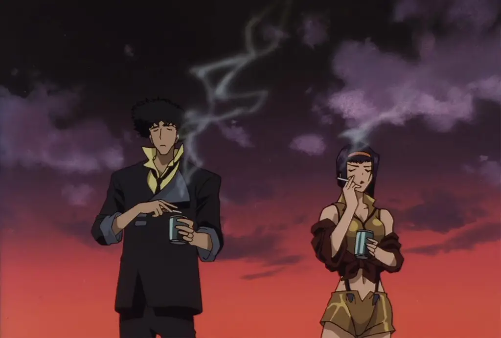 Adegan Menarik dari Cowboy Bebop Gambar adegan dari anime Cowboy Bebop