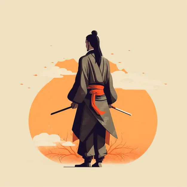 Contoh Grafis Anime Samurai Gambar anime samurai dengan grafis yang keren
