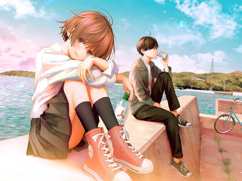 Pasangan Anime Sekolah yang Romantis Pasangan anime sekolah yang lucu dan menggemaskan