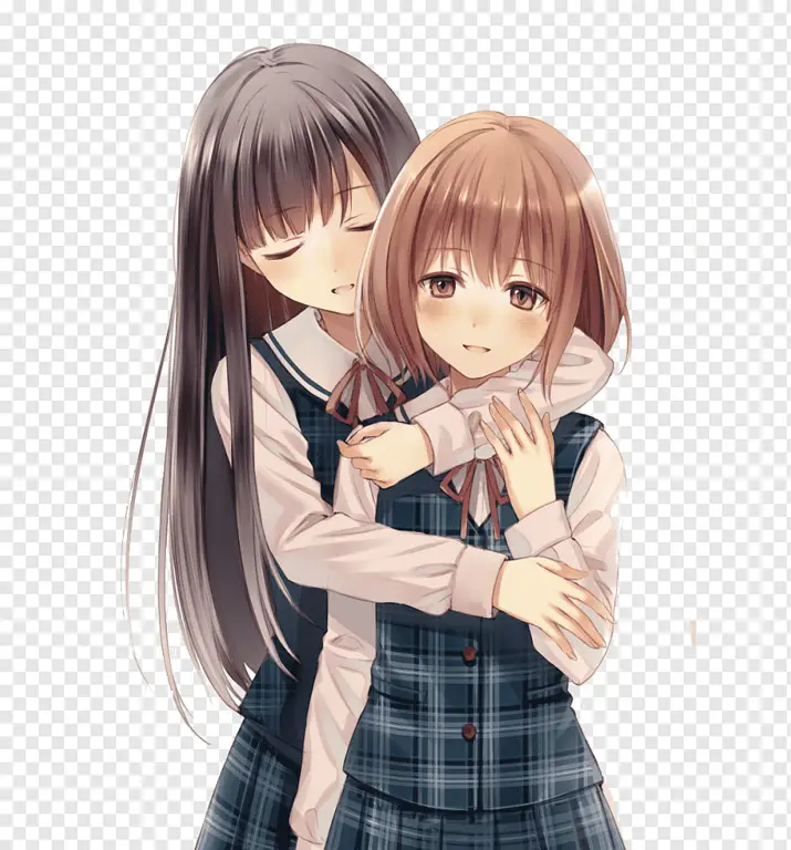 Gambar persahabatan di sekolah anime Sekelompok teman sekolah anime