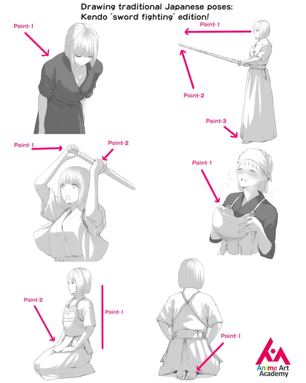 Ilustrasi adegan pertarungan pedang yang epik Adegan pertarungan pedang di anime