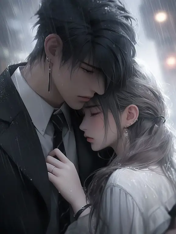 Anime Sci-Fi Romantis: Suasana Futuristik yang Romantis Pasangan anime romantis di latar futuristik