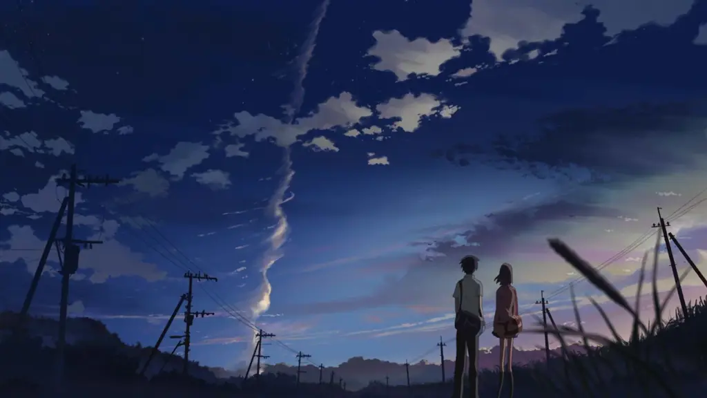 Pemandangan Romantis dalam Anime Gambar pemandangan romantis dari anime