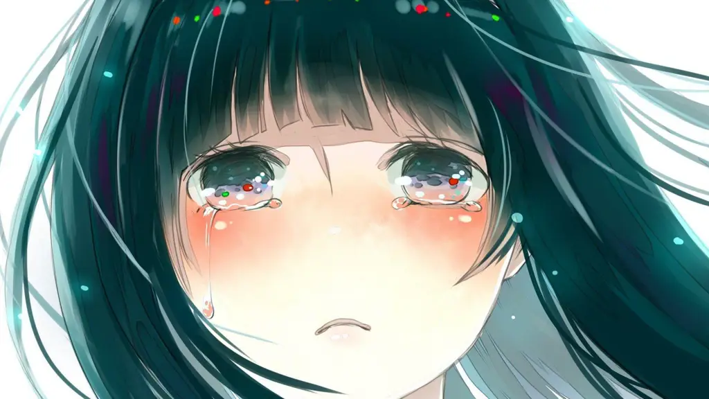 Ekspresi sedih karakter anime Karakter anime sedang menangis