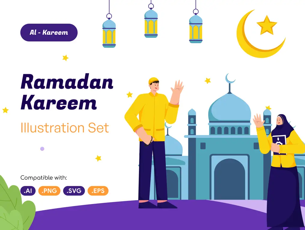 Ilustrasi Bulan Ramadhan Ilustrasi ramadhan yang indah dan penuh berkah.