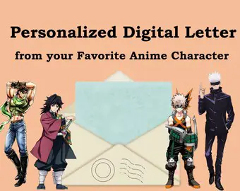 Karakter Anime Bertukar Surat Ilustrasi karakter anime bertukar surat