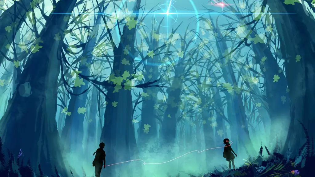 Pemandangan memukau dalam anime yang direkomendasikan Gambar pemandangan anime yang indah