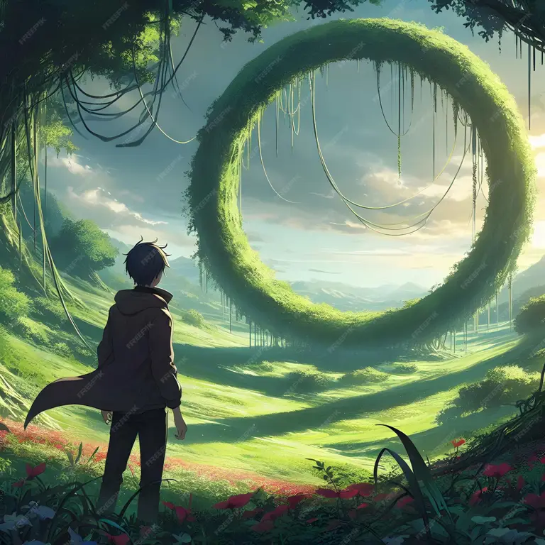 Ilustrasi dunia fantasi anime yang menakjubkan