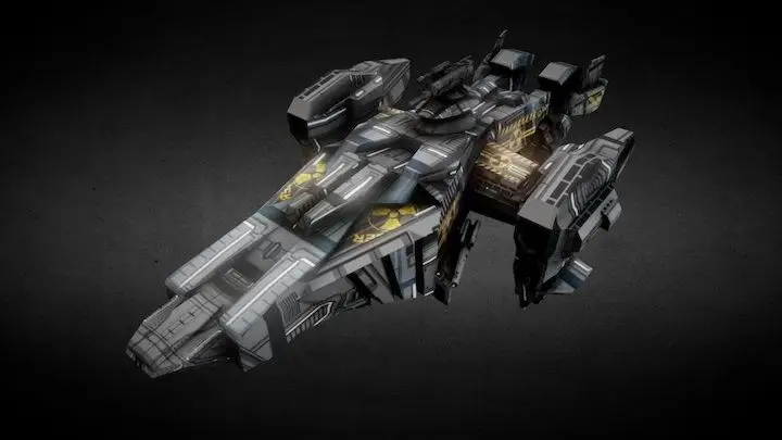 Petualangan di Luar Angkasa Ilustrasi pesawat ruang angkasa dalam anime space opera