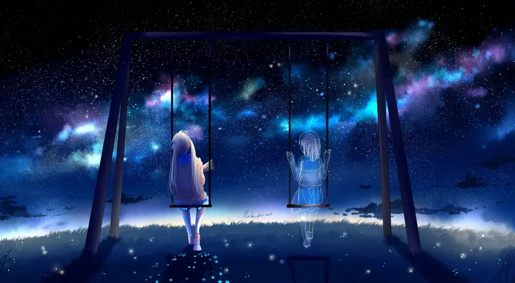 Kesendirian yang menyayat hati Gadis anime sedih sendirian