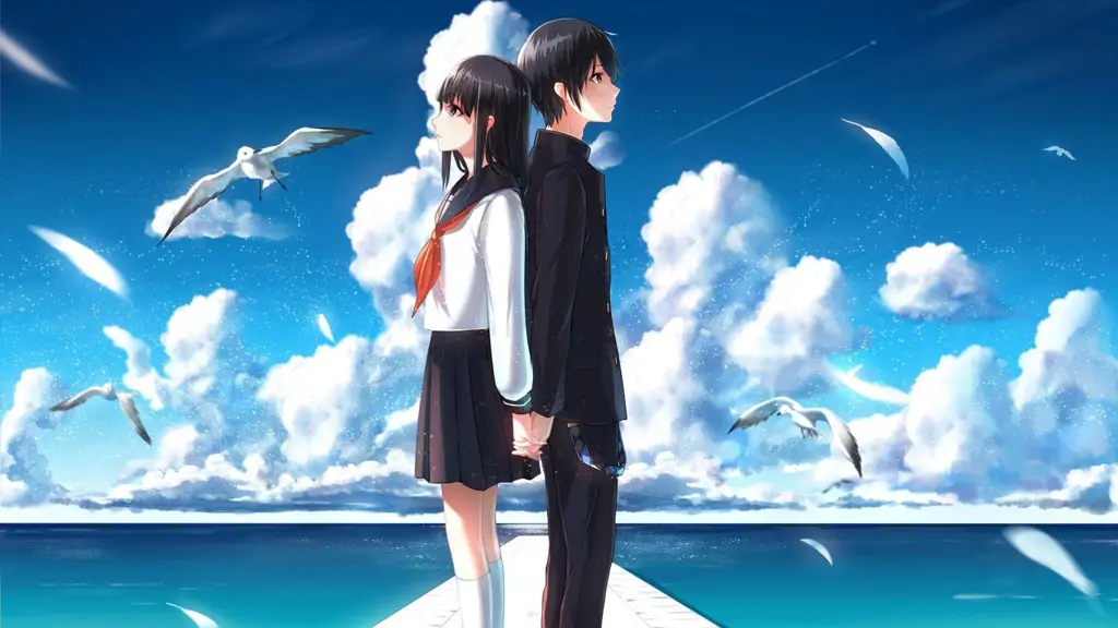 Momen Sedih dalam Anime Romantis Pasangan anime yang sedang bersedih