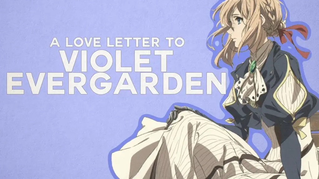 Violet Evergarden sedang menulis surat untuk kliennya Gambar Violet Evergarden sedang menulis surat dengan ekspresi serius