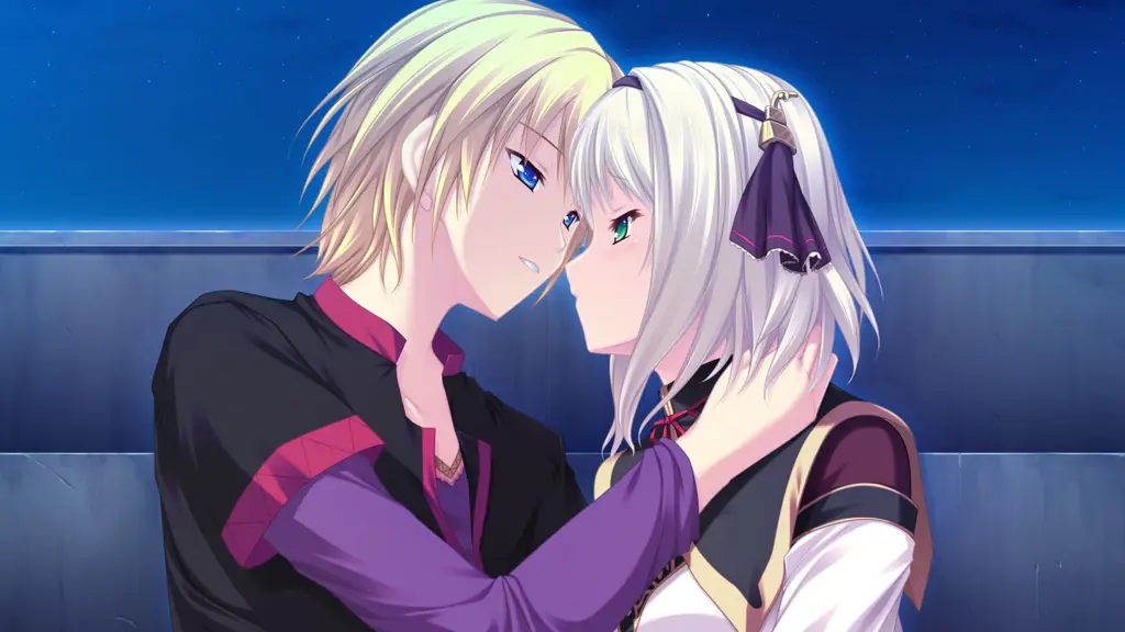 Pasangan anime romantis yang menunjukkan keintiman tanpa berlebihan Pasangan anime romantis