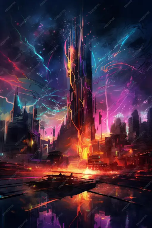 Teknologi Canggih dalam Anime Sci-Fi Kota futuristik dalam anime sci-fi