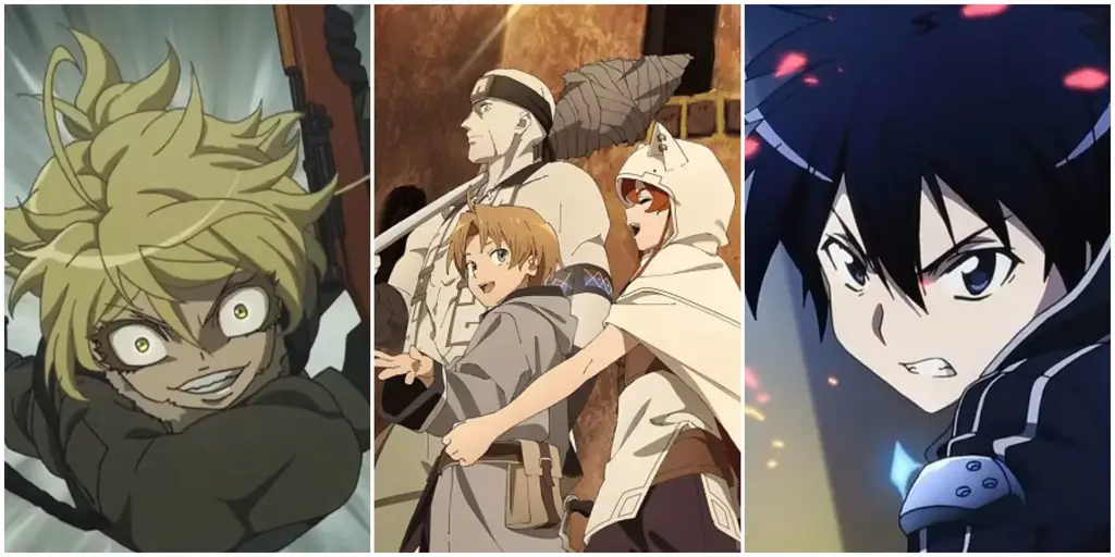 Adegan-adegan aksi dan petualangan dari berbagai anime