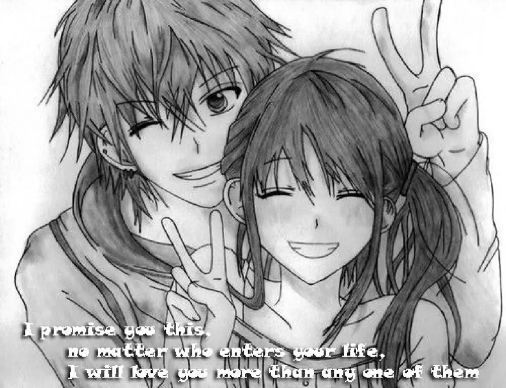 Kebahagiaan dan cinta dalam anime shoujo ai Gambar dua gadis anime bahagia bersama