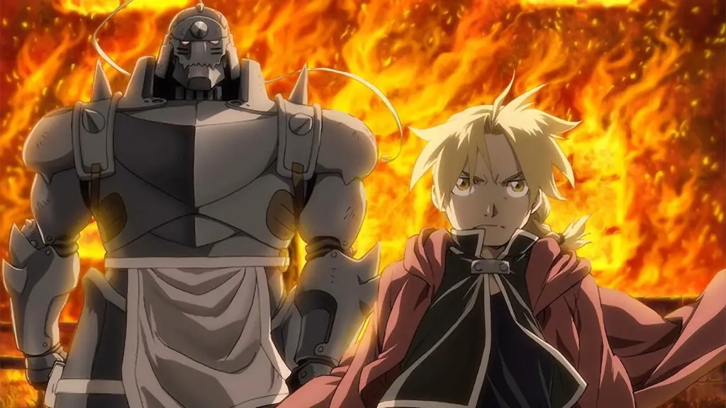 Gambar Edward dan Alphonse Elric dari Fullmetal Alchemist: Brotherhood
