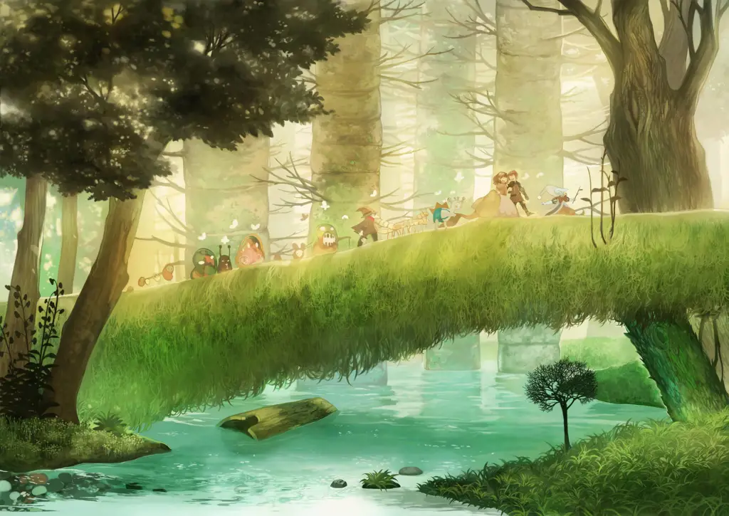 Petualangan di Dunia Anime Karakter anime di dalam hutan