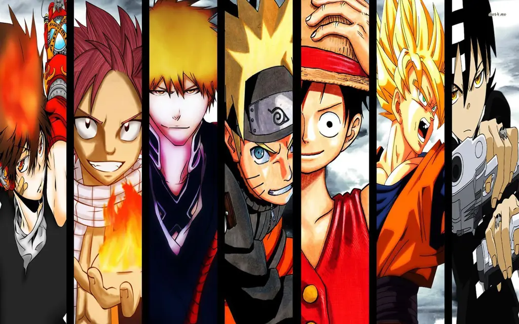Koleksi Anime Shounen Action Berbagai poster anime