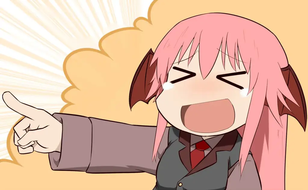 Ekspresi lucu karakter anime Gambar karakter anime sedang tertawa