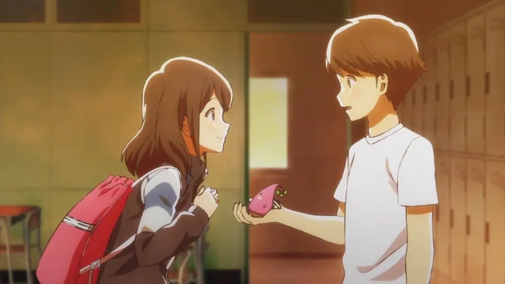 Pasangan anime romantis yang sedang jatuh cinta Pasangan anime romantis