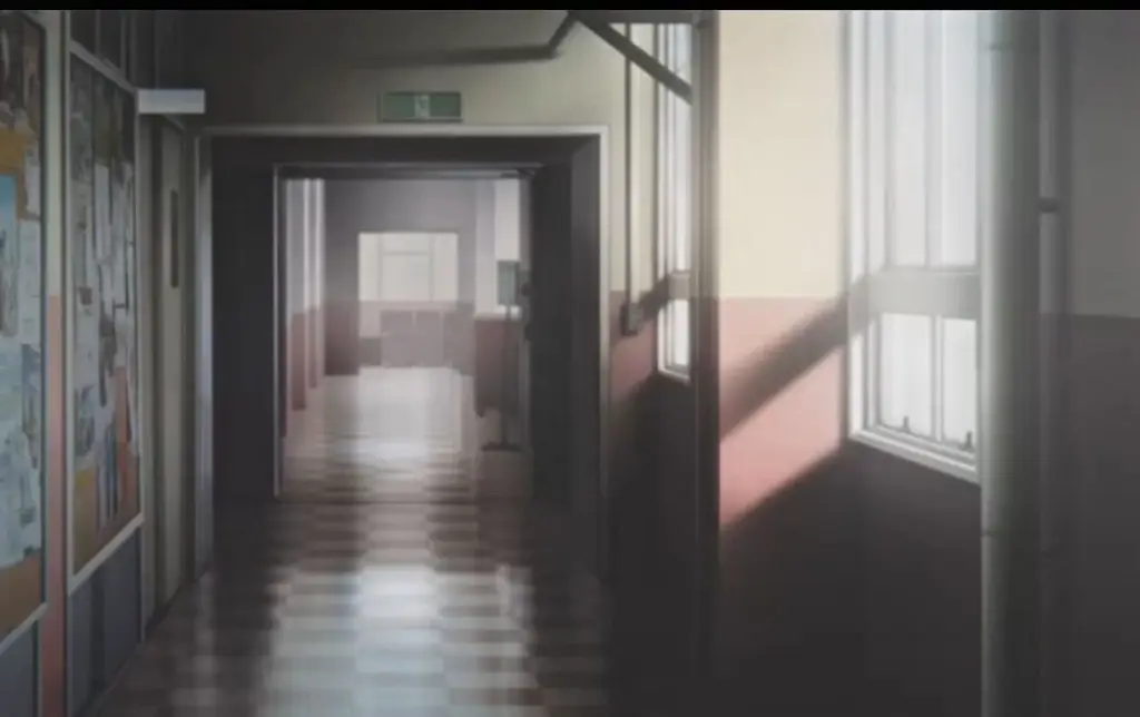 Kehidupan sekolah yang damai Pemandangan sekolah yang indah dalam anime