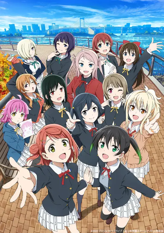 Teman-teman yang selalu ada Gambar anime anak sekolah yang bahagia