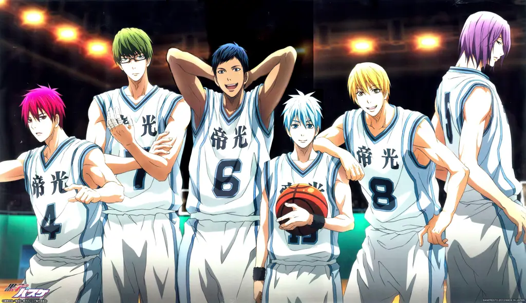 Aksi Basket yang Menakjubkan Gambar anime Kuroko's Basketball