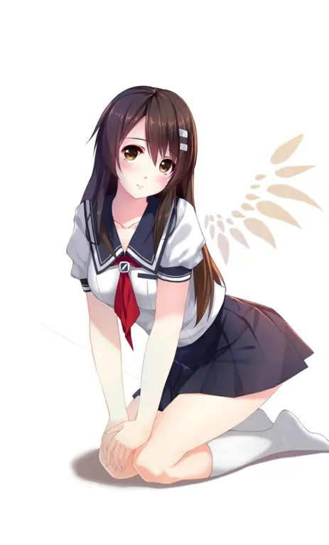 Gadis-gadis Sekolah Anime yang Menggemaskan Ilustrasi gadis-gadis sekolah anime yang lucu dan menggemaskan