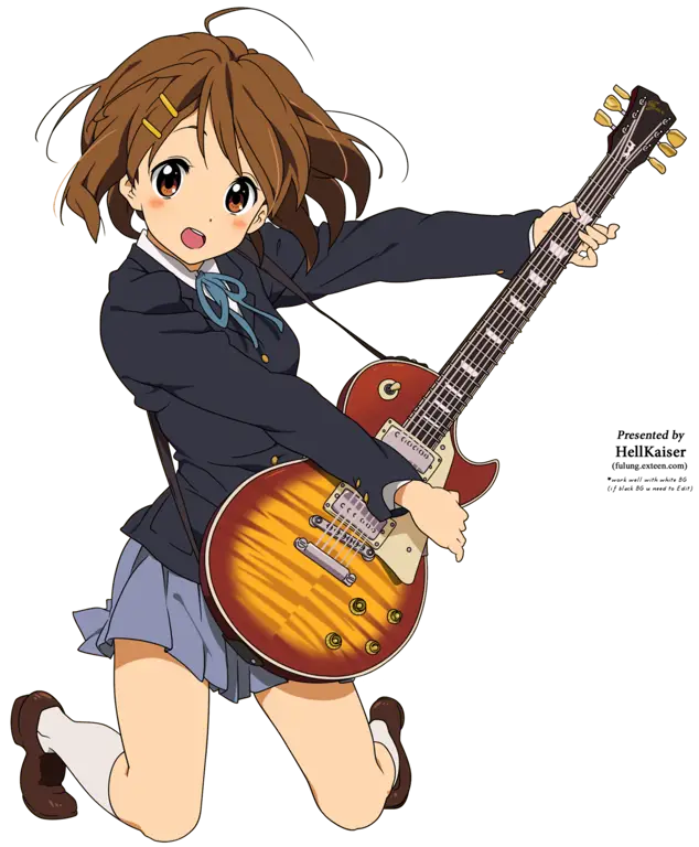 Karakter-karakter anime K-On! yang sedang bermain musik