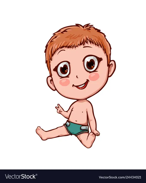 Ilustrasi anak laki-laki anime yang lucu dan sedang berlibur di musim panas