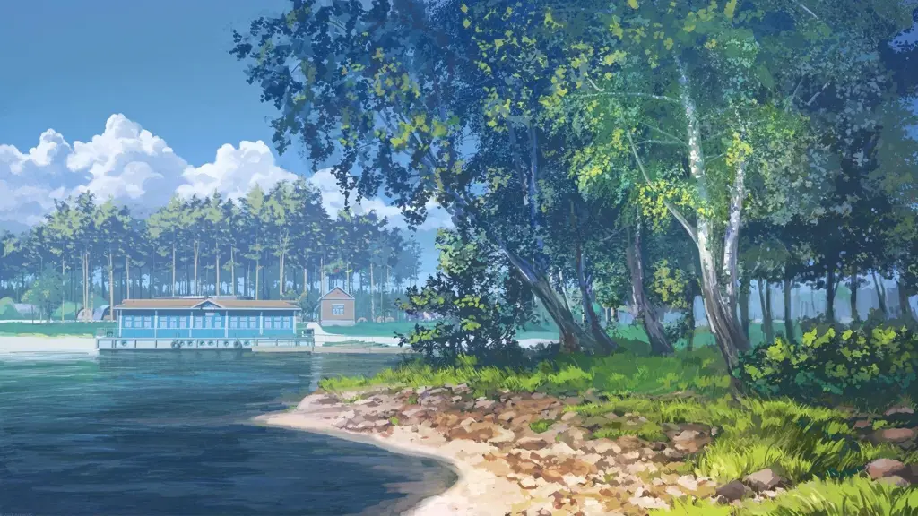 Pemandangan bawah laut yang indah dalam anime bertema musim panas