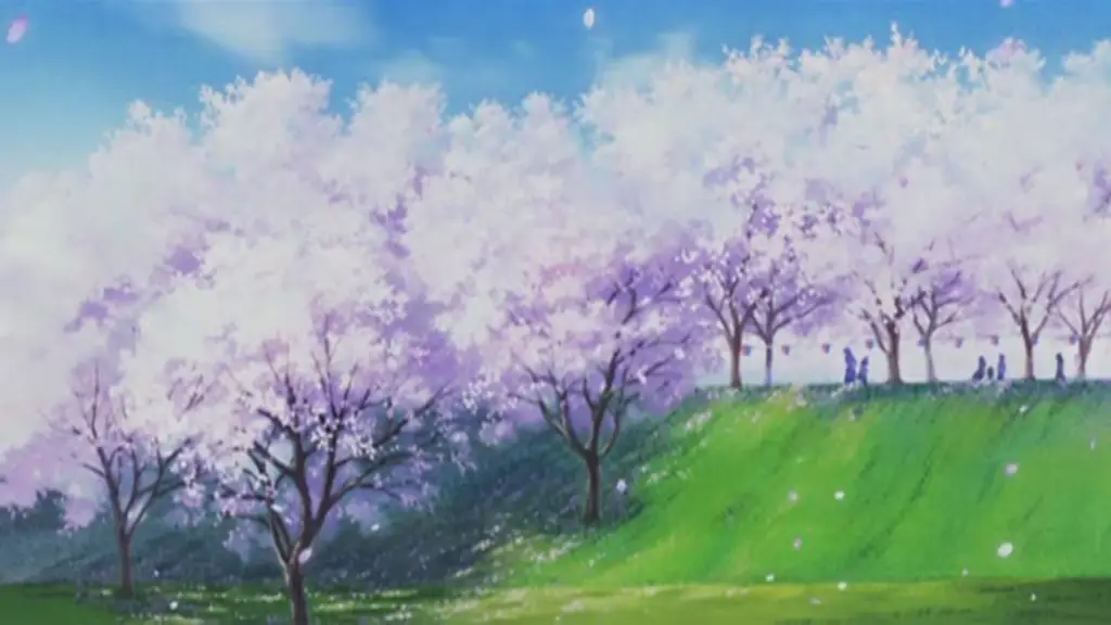 Pemandangan anime yang menenangkan Gambar pemandangan anime yang damai