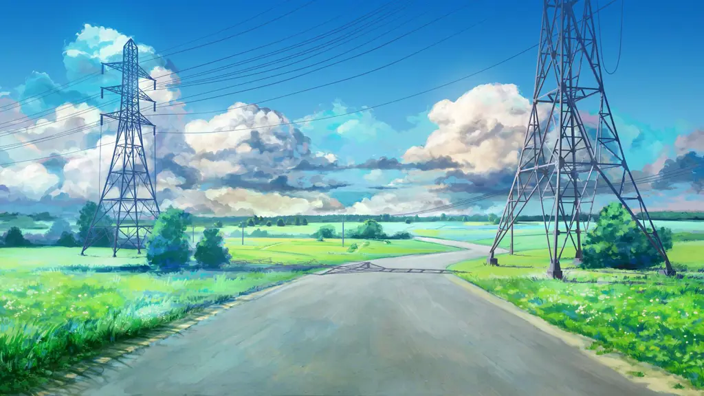 Suasana santai yang menemani cerita-cerita lucu Gambar pemandangan anime yang menenangkan