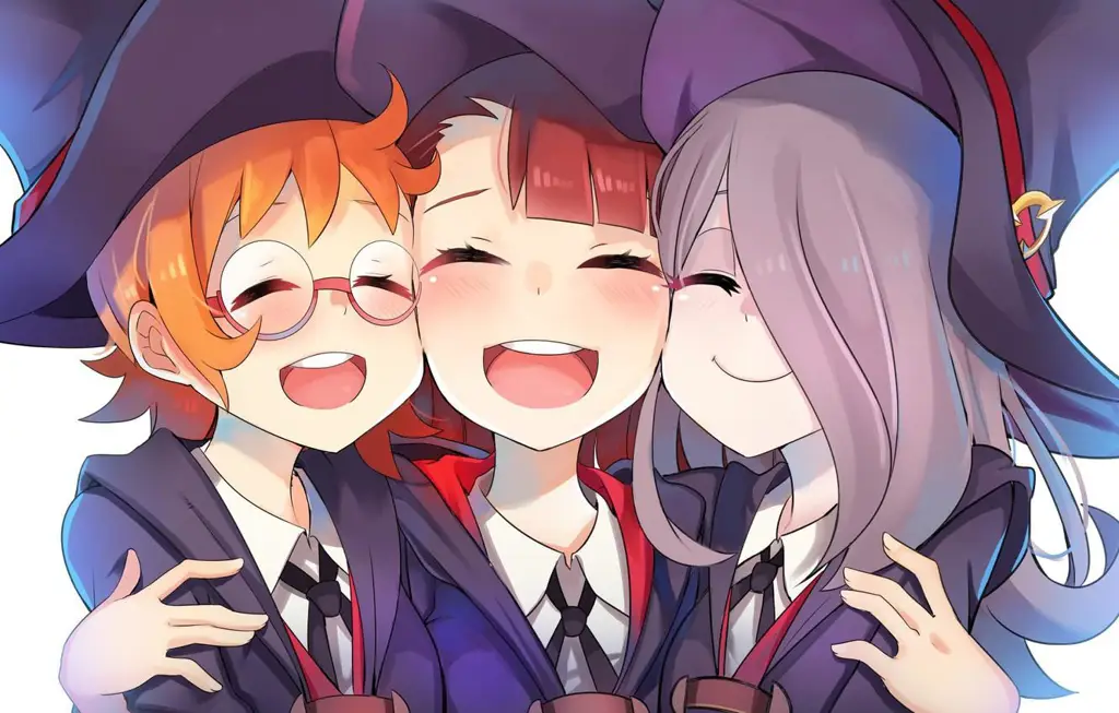 Suasana bahagia dalam anime sekolah Gambar siswa anime yang bahagia