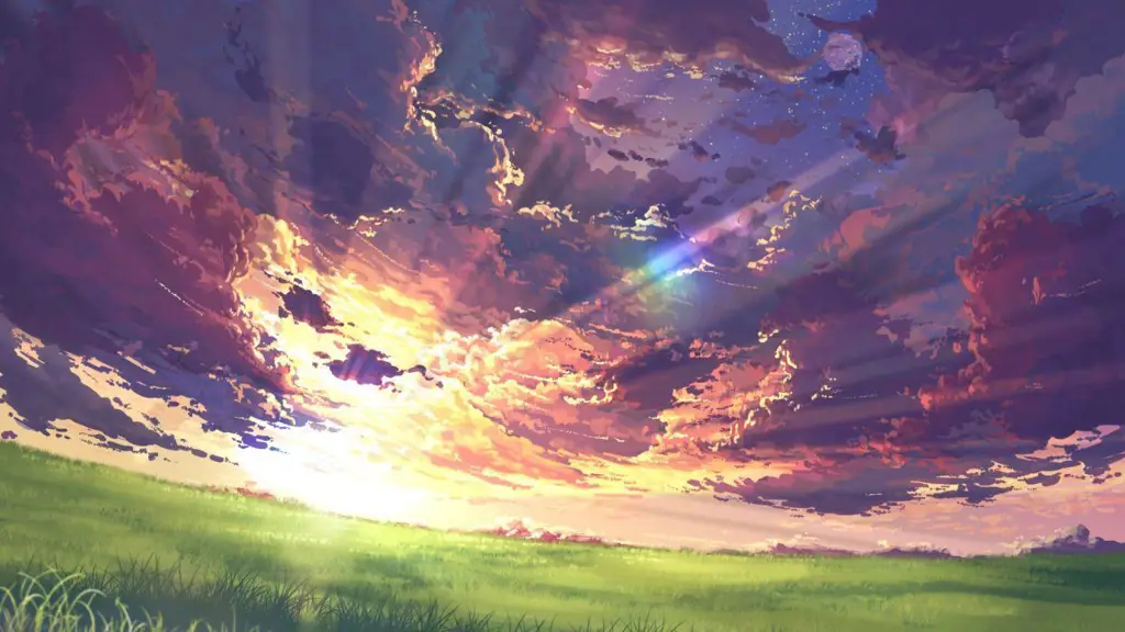 Pemandangan alam yang tenang dalam anime Pemandangan anime yang menenangkan