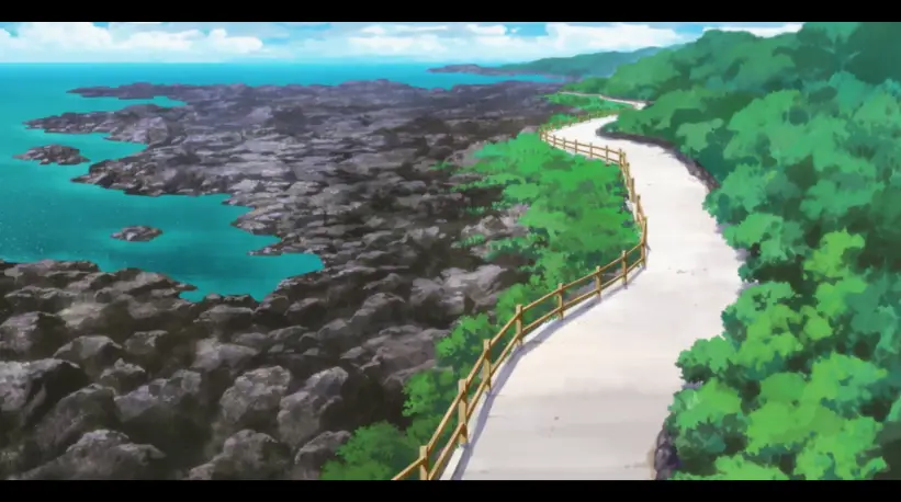 Pemandangan Desa di Anime Barakamon