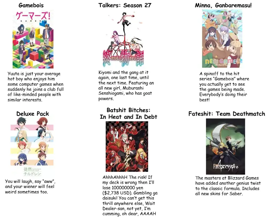 Gambar karakter anime Summer 2017