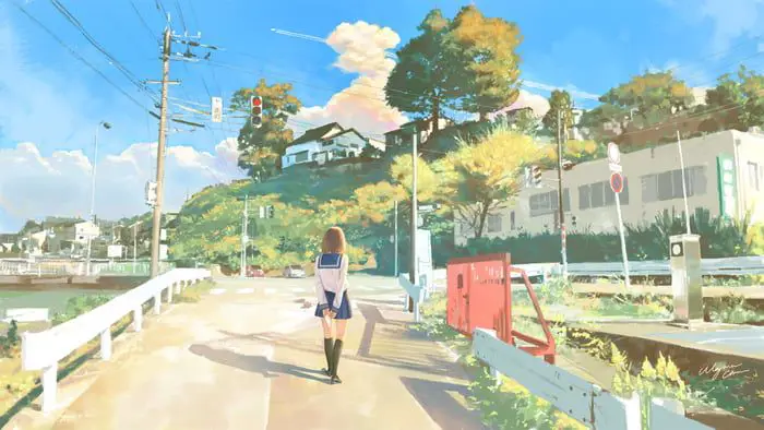 Anime Summer: Pemandangan yang Menyejukkan Pemandangan anime musim panas yang indah