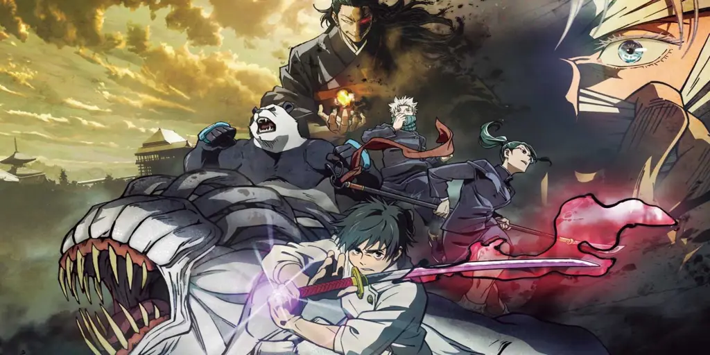 Adegan pertarungan seru dari anime Jujutsu Kaisen
