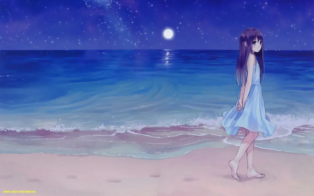 Karakter Anime Summer yang Menggemaskan Gadis-gadis anime dengan pakaian musim panas yang lucu dan imut.