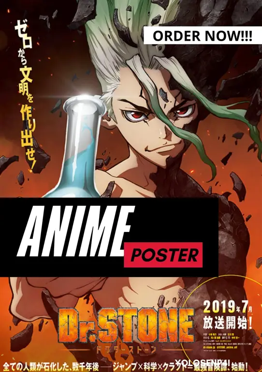 Dr. Stone Gambar promosi anime Dr. Stone