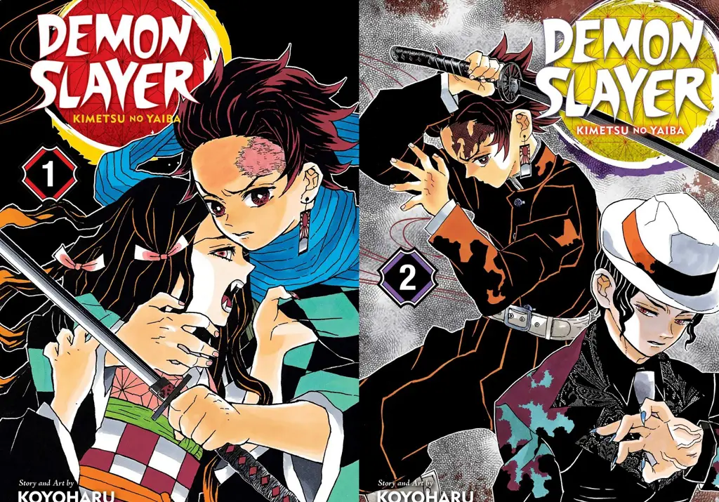 Adegan Pertarungan Demon Slayer Gambar anime Demon Slayer
