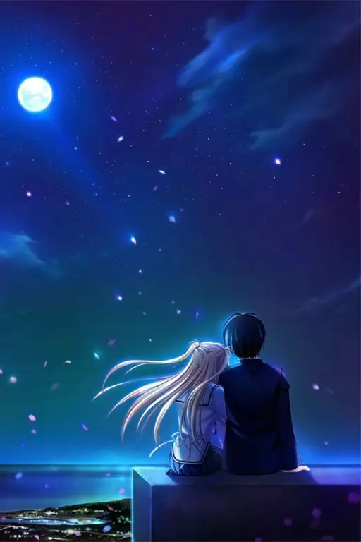 Keindahan pemandangan dalam anime romance fantasi Pemandangan alam anime fantasi romantis