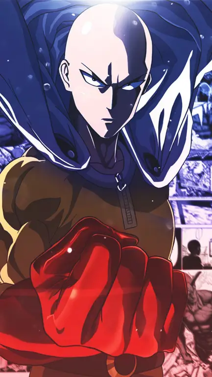 Saitama, sang pahlawan botak Gambar Saitama dari anime One Punch Man