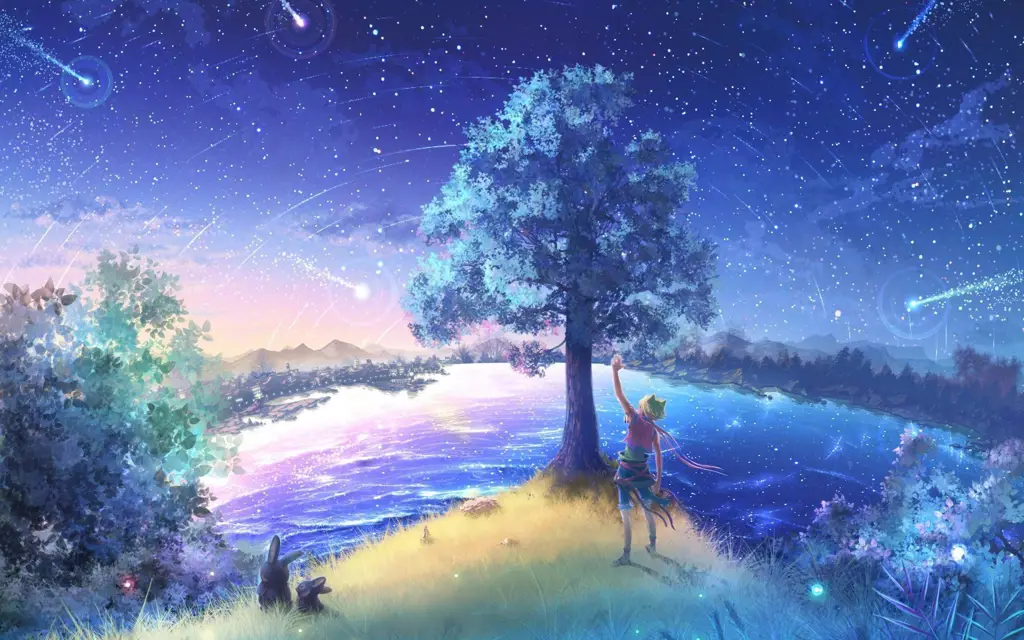 Suasana Musim Panas Gambar pemandangan anime musim panas